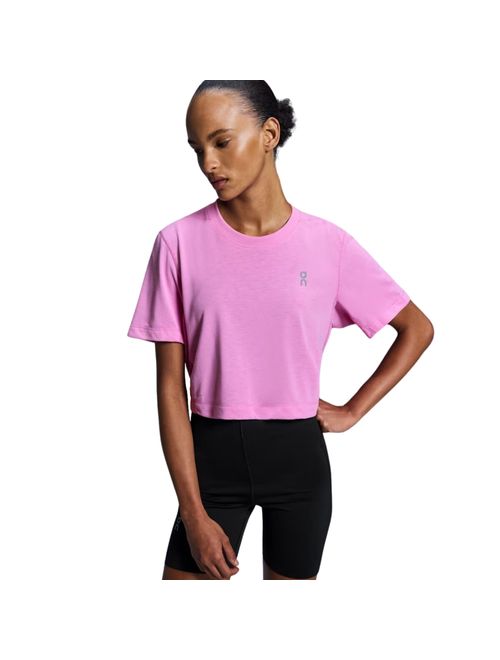 Camiseta On Running Train-T Crop Feminina - Pink