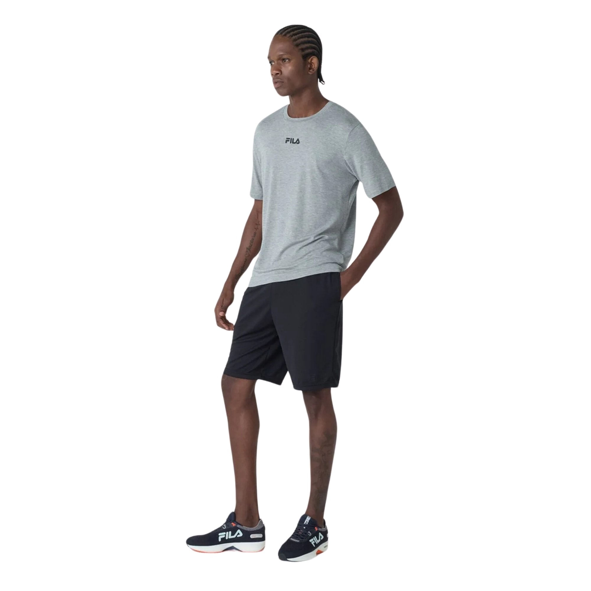 Bermuda Fila Trace Elastic 9in Masculina - Preta