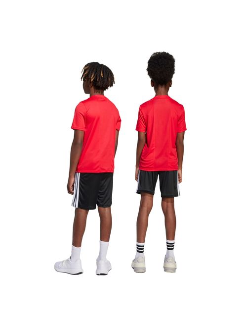 Conjunto Adidas Train Essentials Três Listras Infantil - Vermelho/Preto