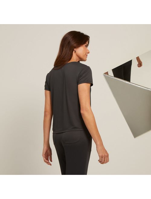 Camiseta Decote V Preta Dry Uv Palma