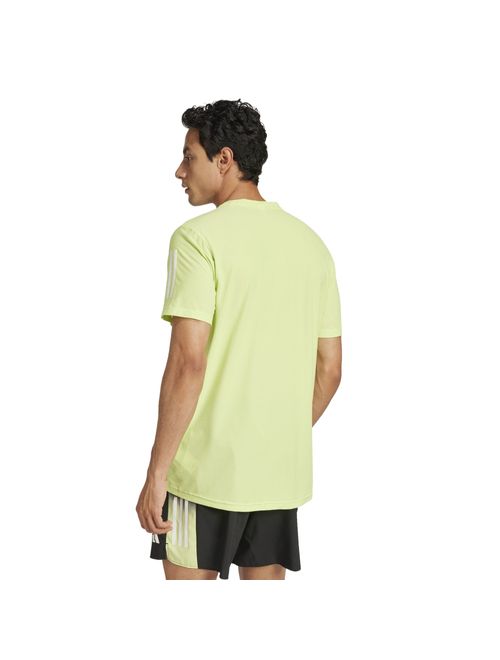 Camiseta Adidas Own The Run Climacool Colorblock Masculina - Verde Limão