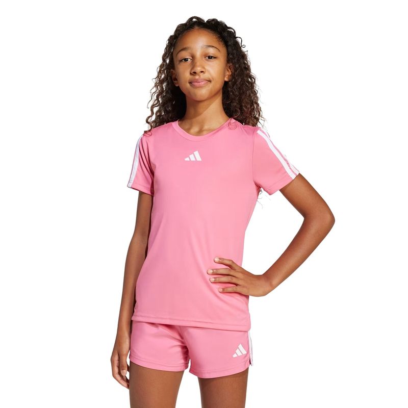 camiseta-adidas-3-stripes-infantil-pink