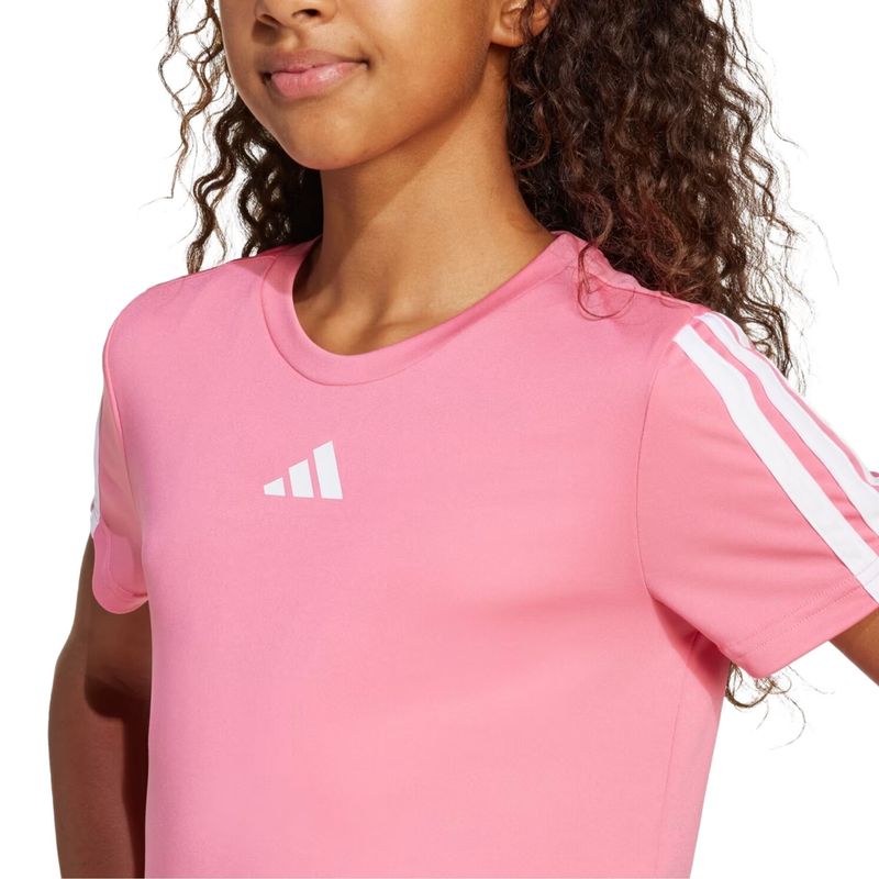 camiseta-adidas-3-stripes-infantil-pink