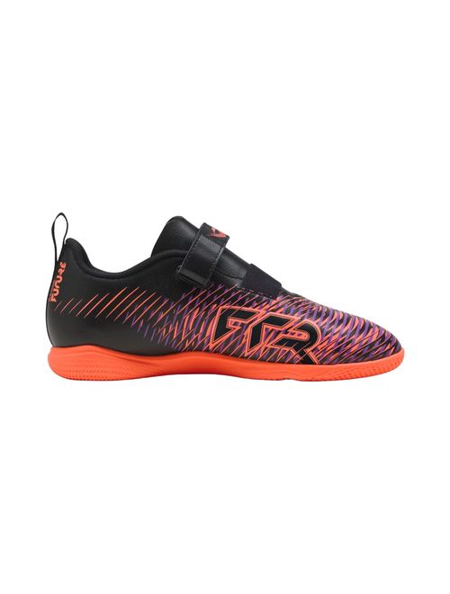 Chuteira Society Puma Com Velcro Future 8 Play Neymar Infantil - Preta/Roxa