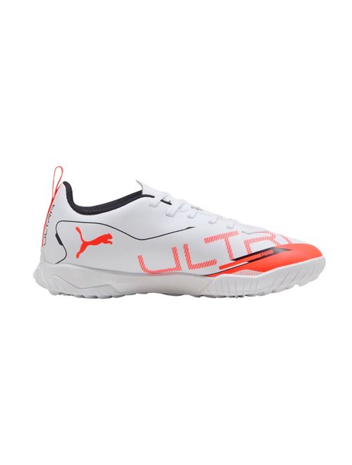 Chuteira Society Puma Ultra 5 Play Infantil Memphis - Branca/Vermelha