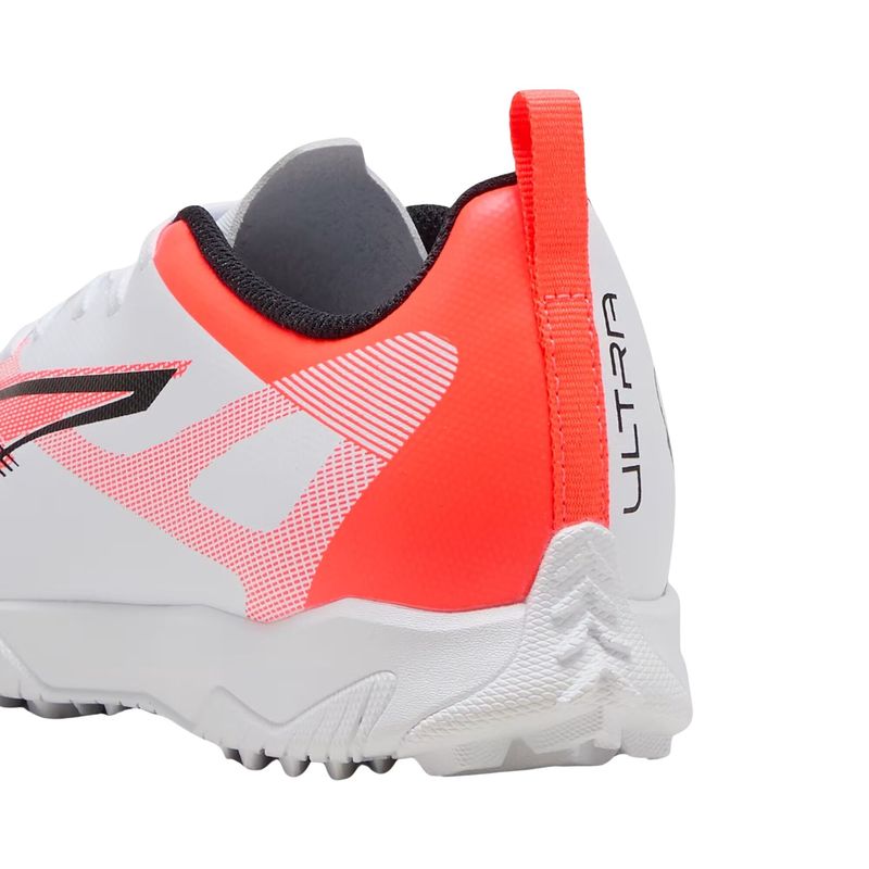 chuteira-society-puma-ultra-5-play-infantil-branca-vermelha