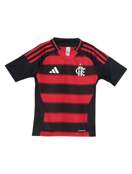Conjunto Flamengo I 25/26 Adidas Mini Infantil - Preto/Vermelho