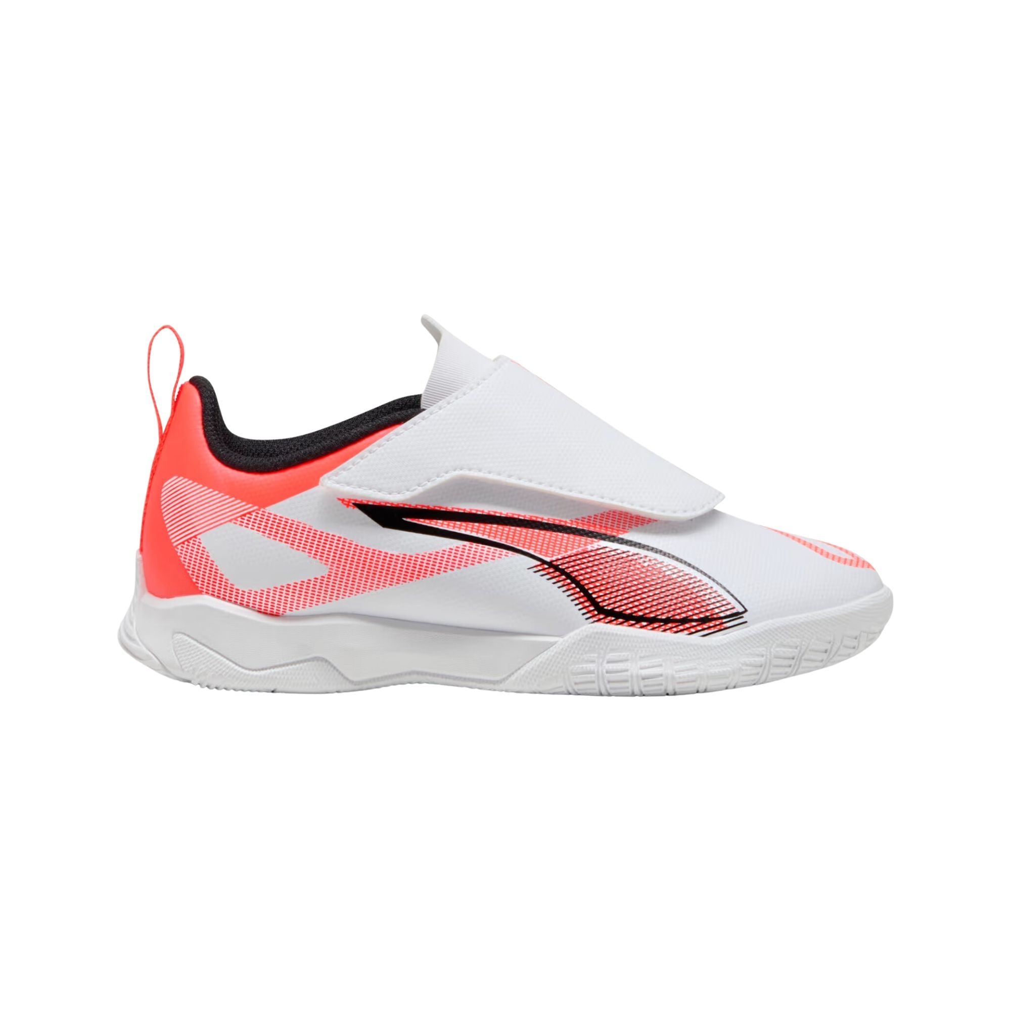 Chuteira Futsal Puma Ultra 5 Play Velcro Memphis Infantil - Branca/Vermelha