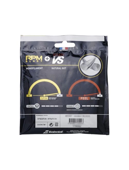 Corda Para Raquete Babolat Encor Hybrid Rpmb Blast 1.25+Vs 1.30 Unissex - Preta