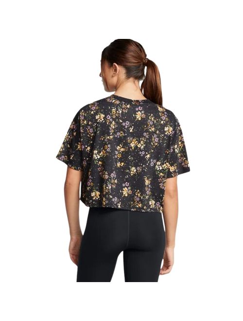 Camiseta Under Armour Treino Dark Romantics Feminina - Preta Floral