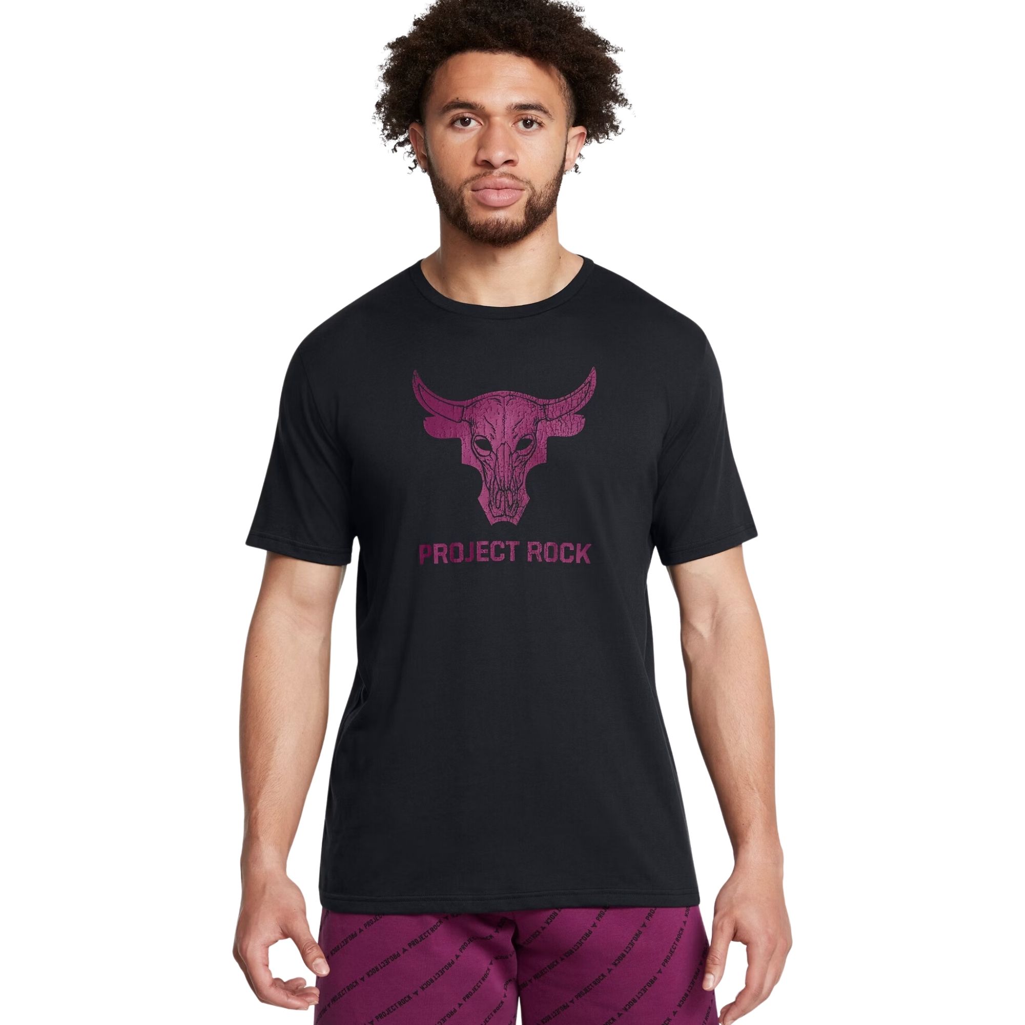 Camiseta Under Armour Project Rock Payoff Graphic Masculina - Preta/Roxa