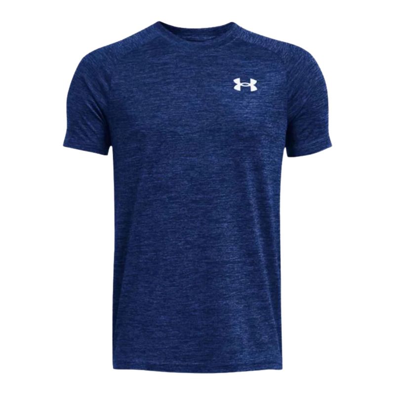 camiseta-under-armour-tech-2.0-infantil-azul-branca