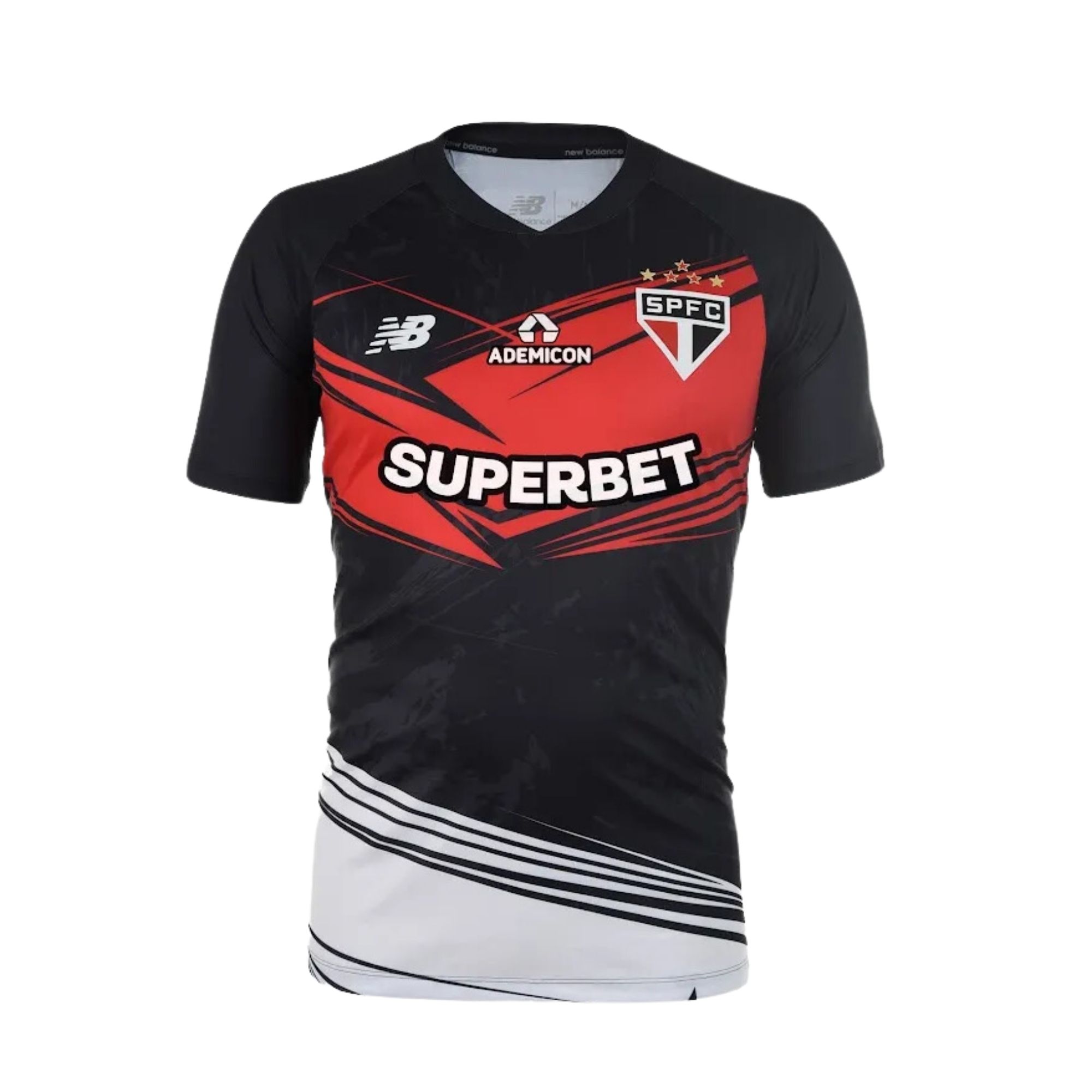 Camisa São Paulo II 25/26 New Balance Goleiro Masculina - Preta/Vermelha