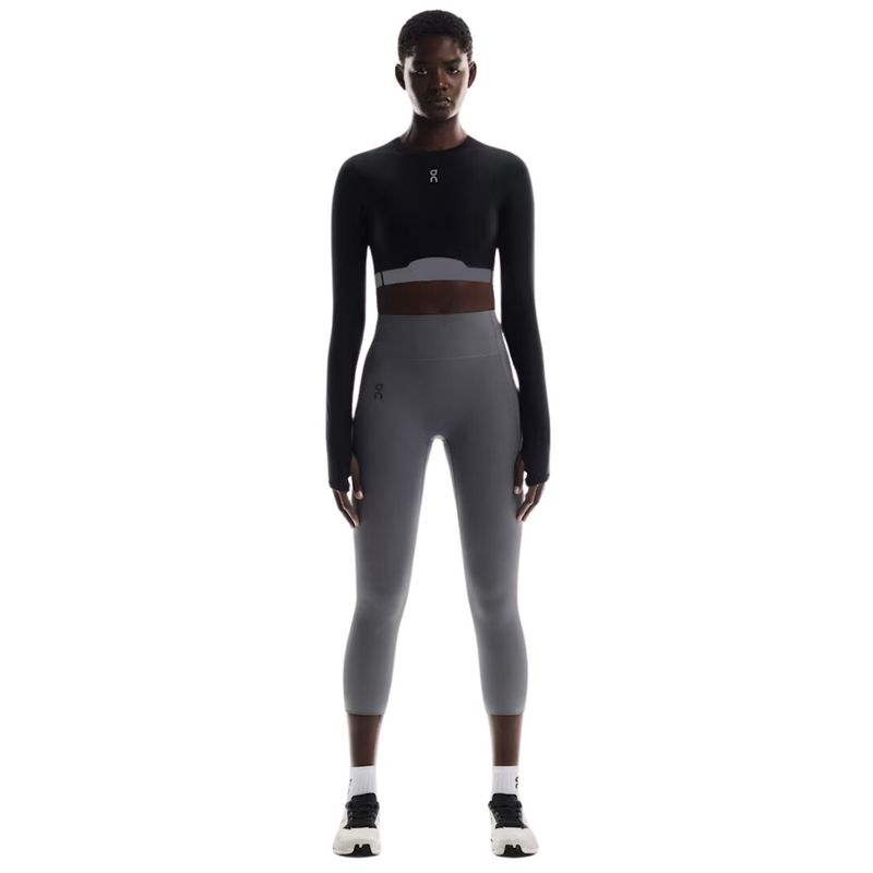 calca-legging-on-running-studio-tights-7-8-feminina-cinza
