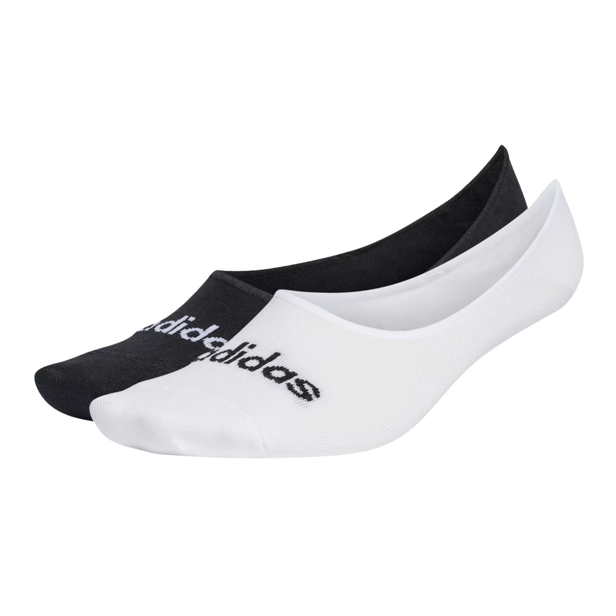 Kit Meia Adidas Invisivel 2 Pares Unissex - Branca/Preta