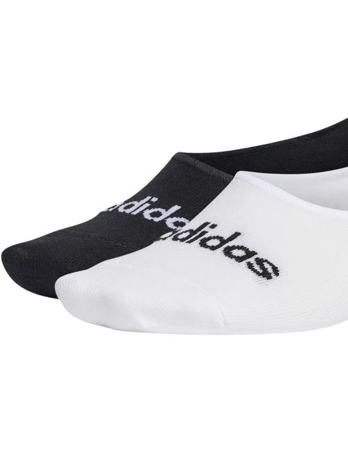 Kit Meias Adidas Invisível 2 Pares Unissex - Branca/Preta