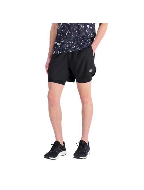 Shorts New Balance Accelerate 2 Em 1 Masculino - Preto