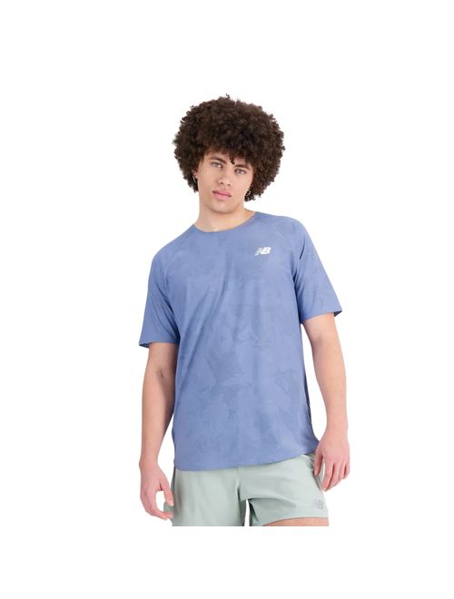 Camiseta New Balanceq Speed Jacquard Masculina - Azul