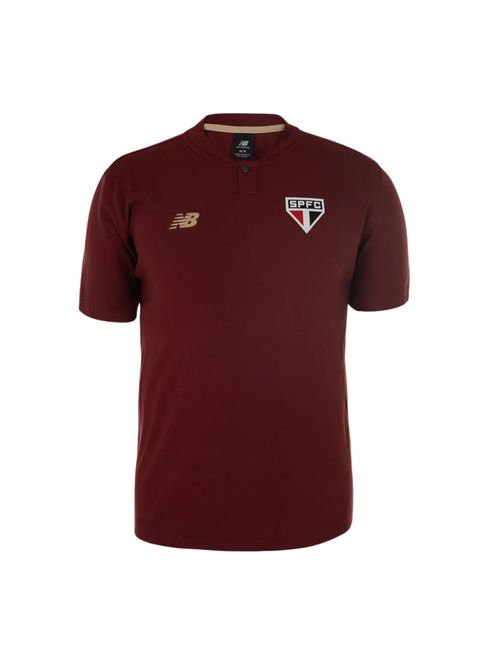 Camisa Polo São Paulo 25/26 New Balance Viagem 25/26 Masculina - Bordô