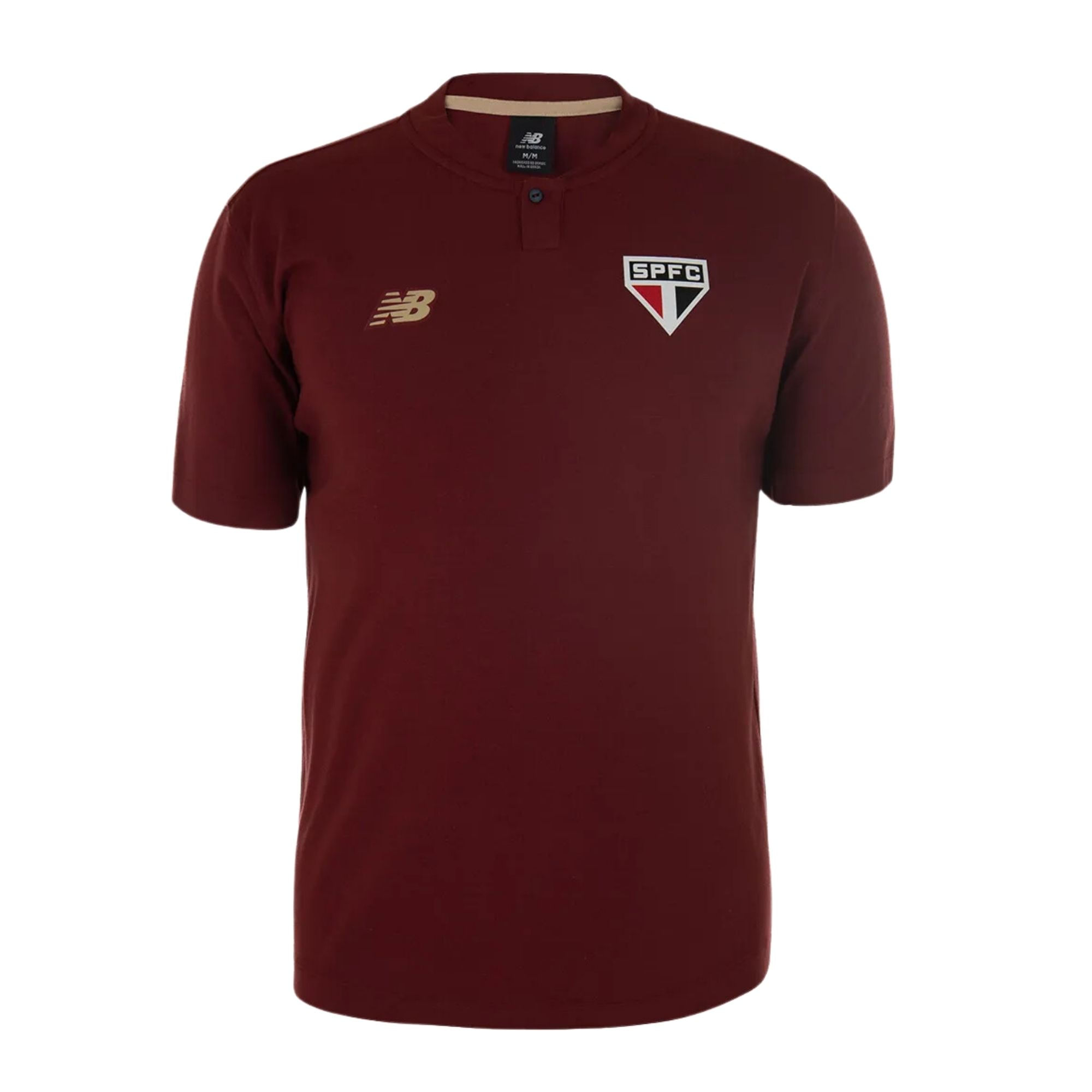 Camisa Polo São Paulo 25/26 New Balance Viagem 25/26 Masculina - Bordô