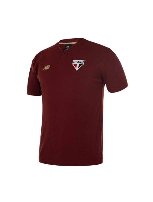 Camisa Polo São Paulo 25/26 New Balance Viagem 25/26 Masculina - Bordô
