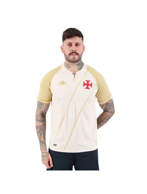 Camisa Kappa Vasco III 24/25 Masculina - Bege