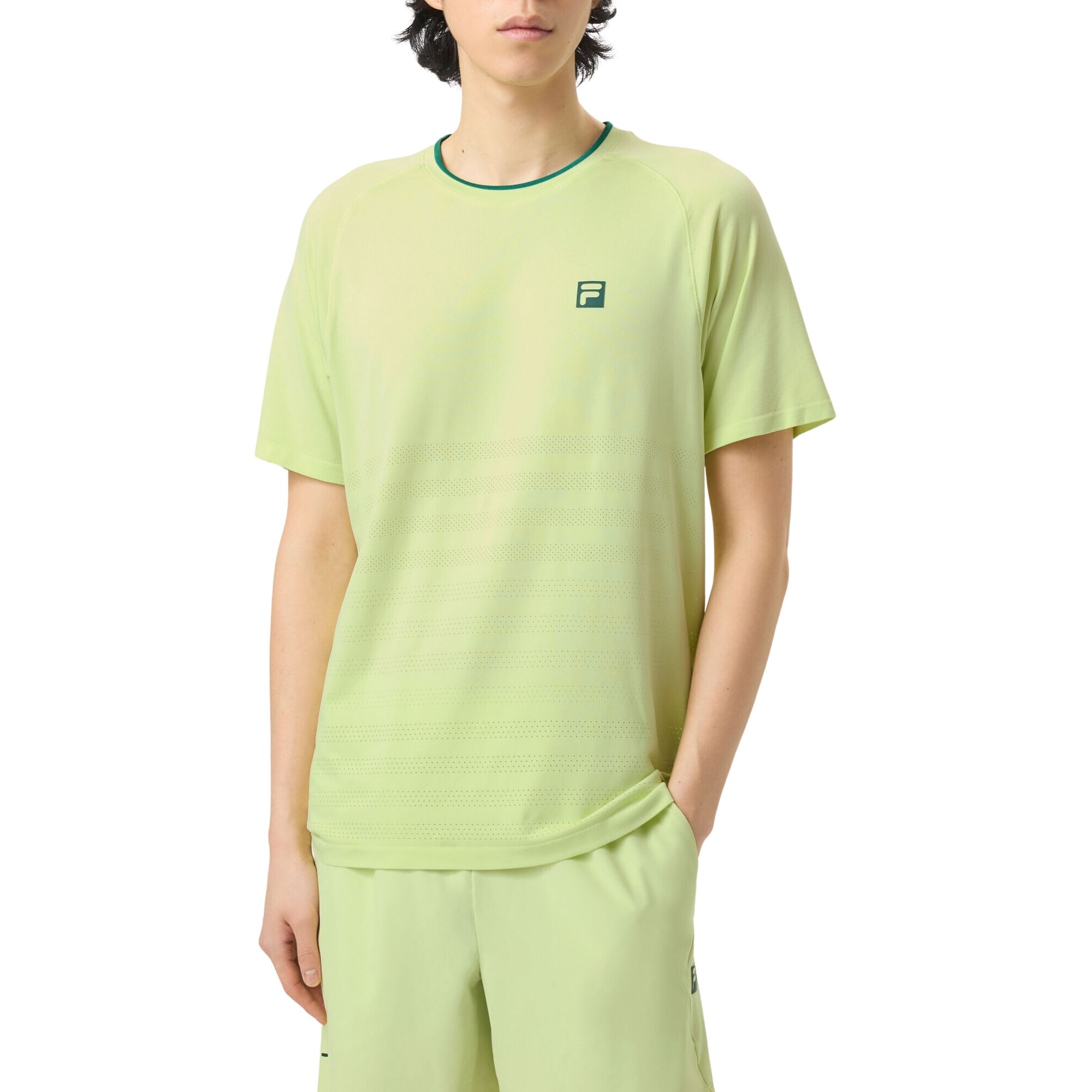 Camiseta Fila Seamless Crew Masculina - Verde Claro