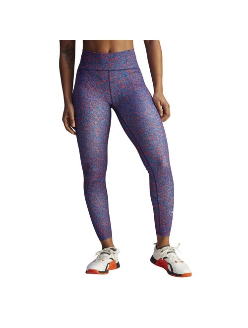Calça Legging Adidas Stella Mccartney Estampada Feminina - Azul/Vermelha