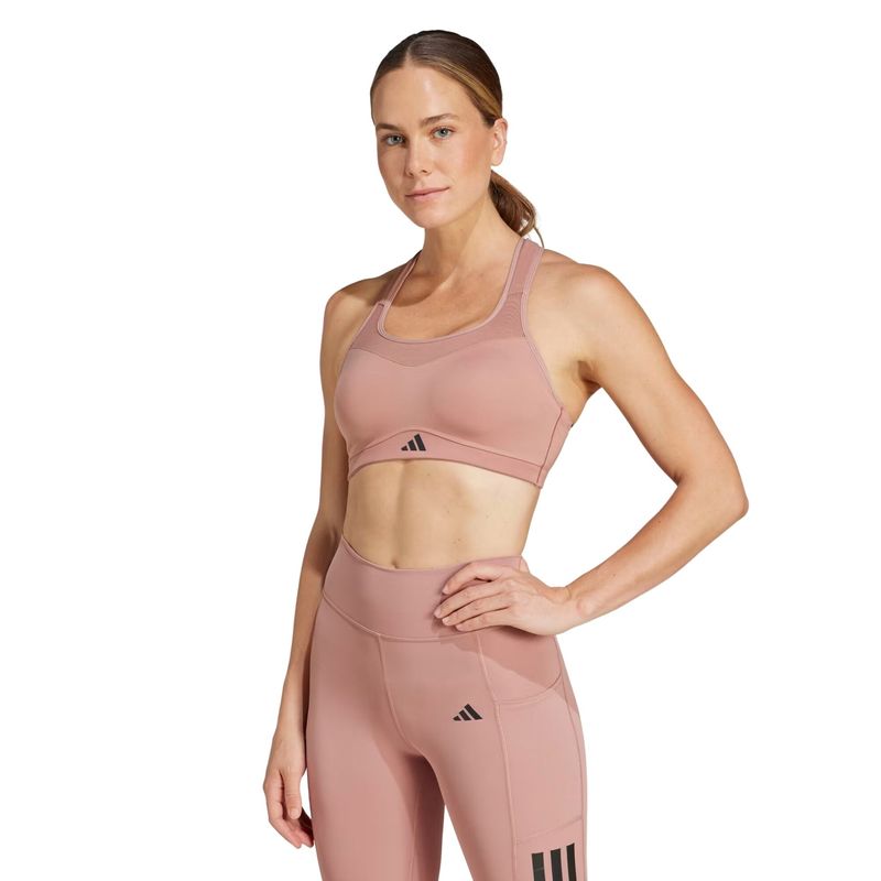top-adidas-design-alto-suporte-tlrd-impact-feminino-marrom