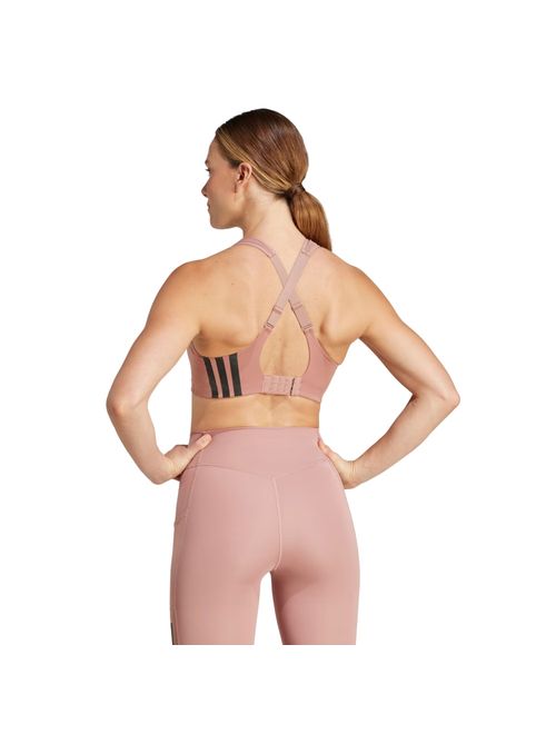 Top Adidas Design Alto Suporte Tlrd Impact Feminino - Marrom