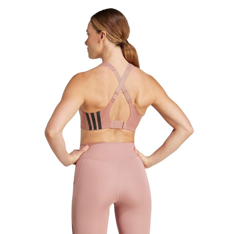 top-adidas-design-alto-suporte-tlrd-impact-feminino-marrom