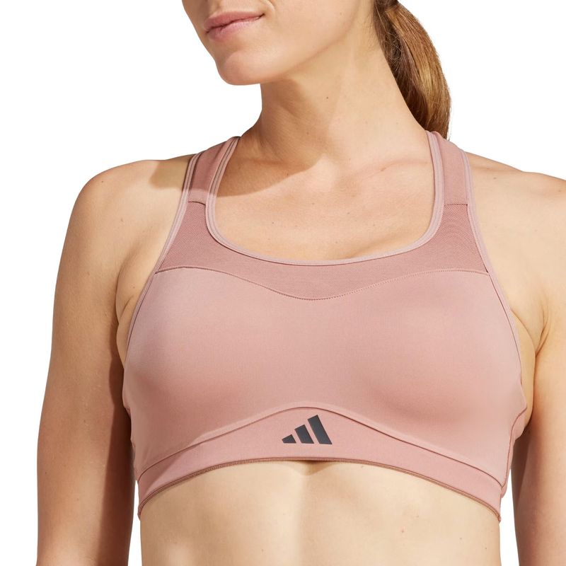 top-adidas-design-alto-suporte-tlrd-impact-feminino-marrom