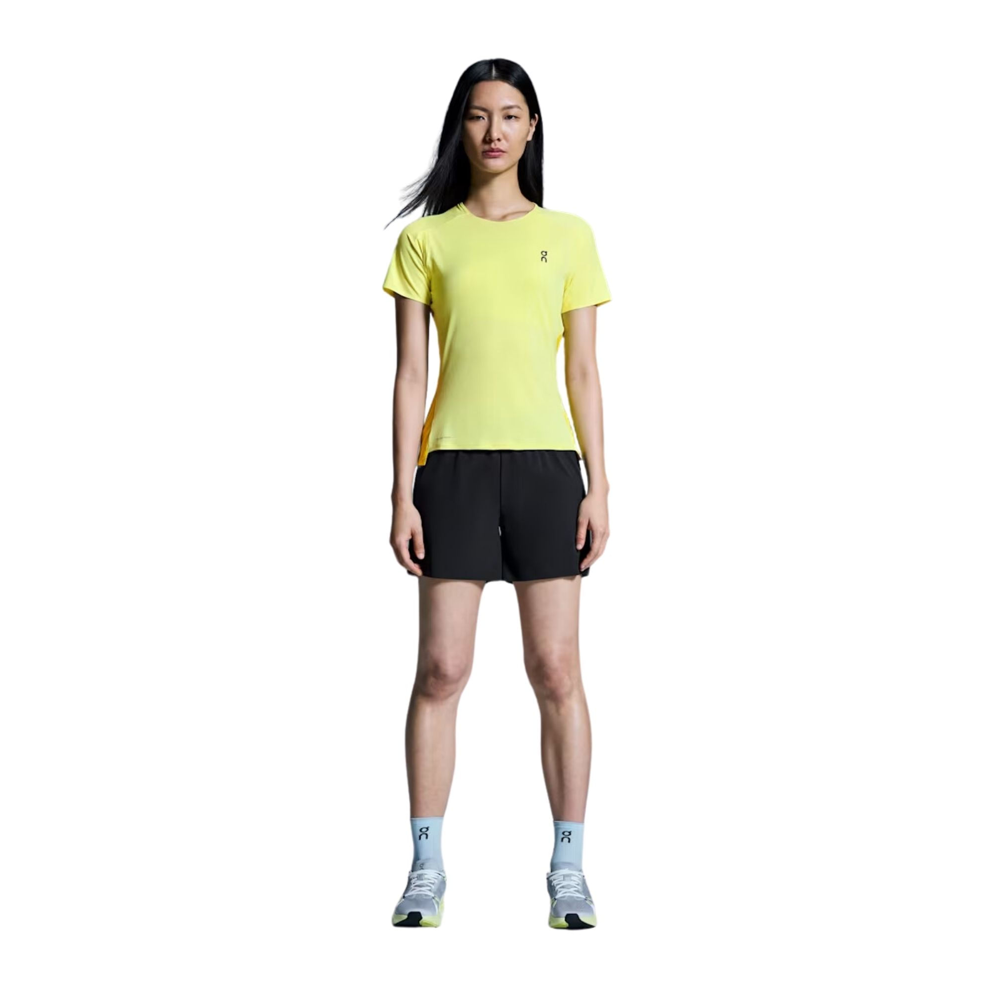 Camiseta On Running Performance-T Feminina - Amarela
