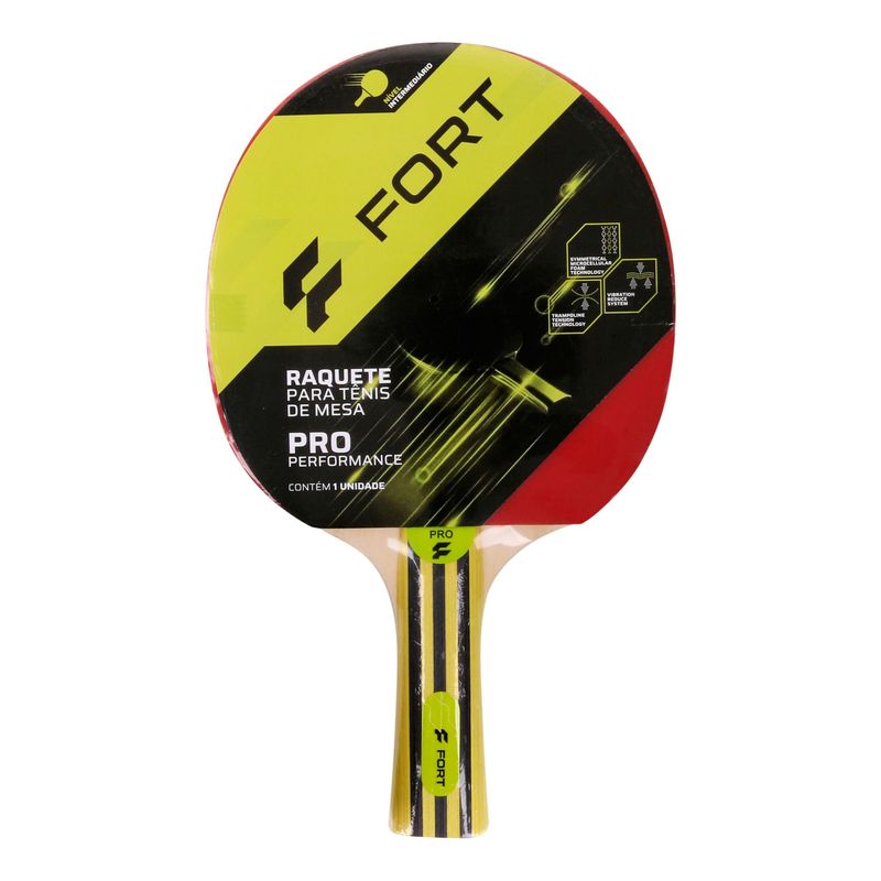 Raquete-Tenis-de-Mesa-Fort-Pro-Unissex---Preta-Amarela