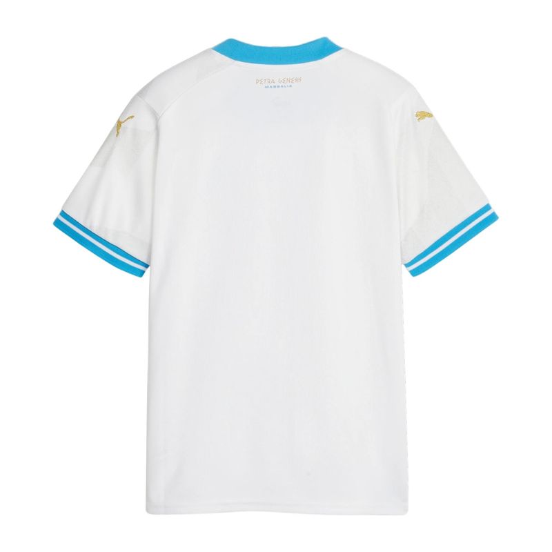 Camisa Olympique De Marseille 23/24 Puma Home Infantil - Branca