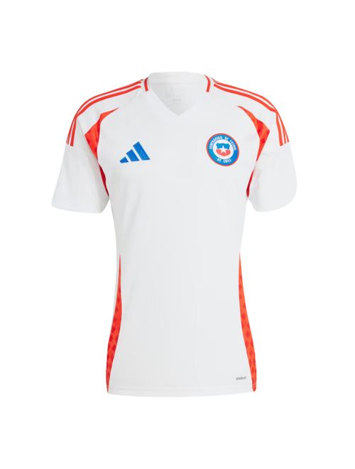 Camisa Chile II 2024/25 Adidas FFC Torcedor Masculina - Branca