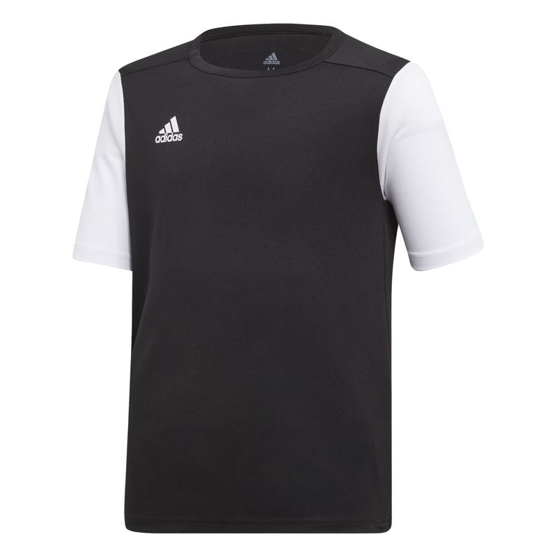 Camisa-Adidas-Estro-19-Infantil---Preta-Branca-
