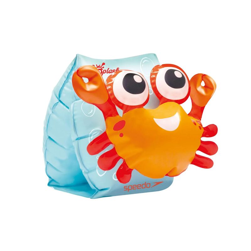 boia-de-braco-speedo-kidsplash-siri-infantil-azul-laranja