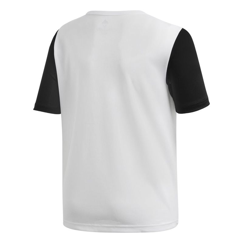 camisa-adidas-estro-19-infantil-branca-preta