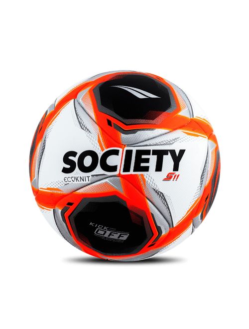Bola Society Penalty S11 Ecoknit XXV  Unissex - Branca/Vermelha