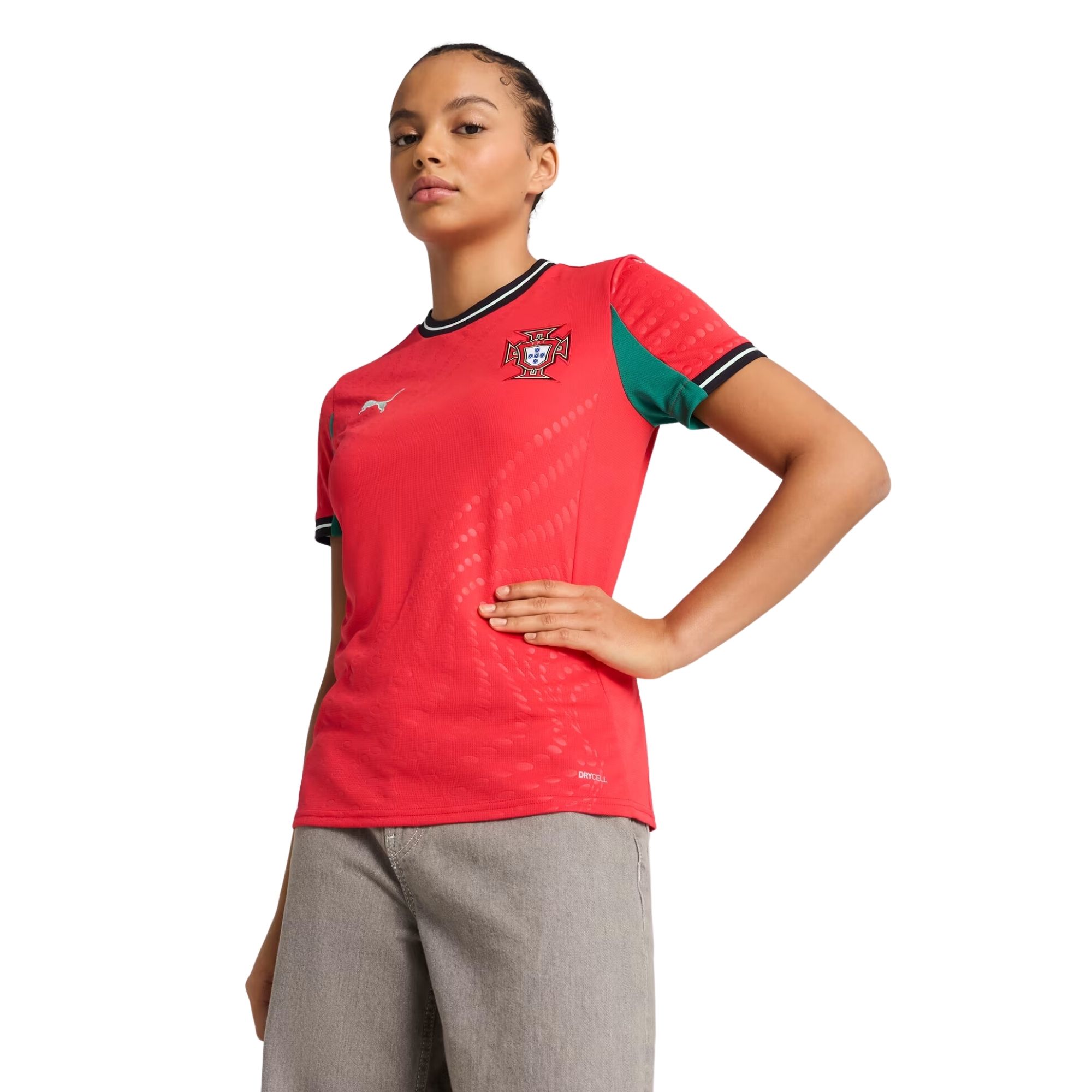 Camisa Portugal I 25/26 Puma Feminina - Vermelha