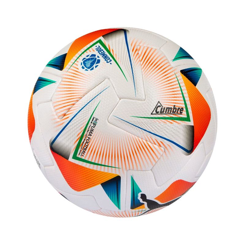 bola-puma-cumbre-conmebol-fifa-quality-pro-unissex-branca-laranja