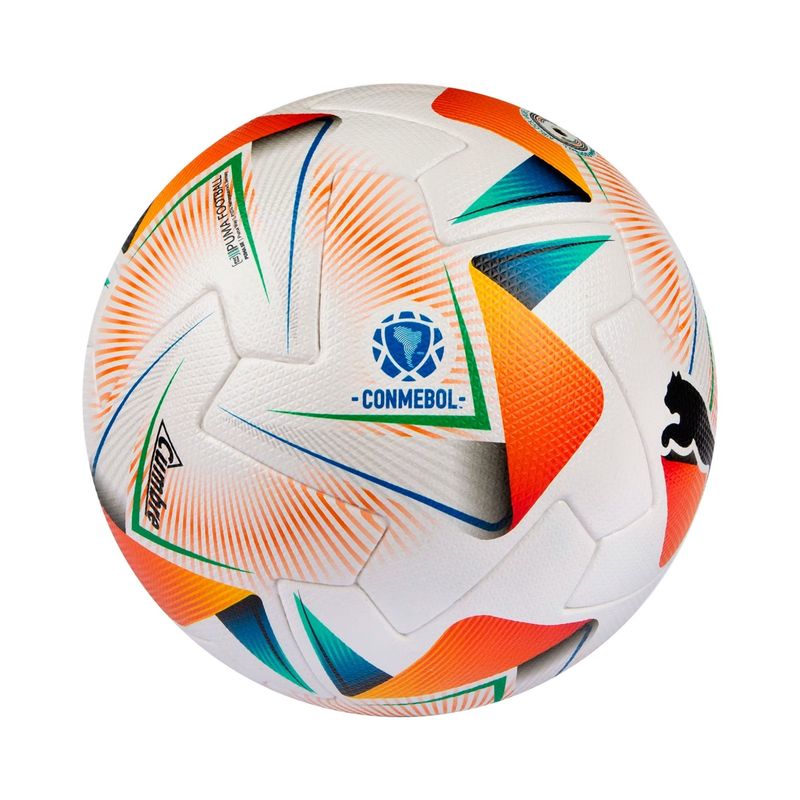 bola-puma-cumbre-conmebol-fifa-quality-pro-unissex-branca-laranja