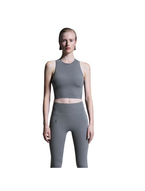 Top On Running Studio Crop Feminino - Cinza