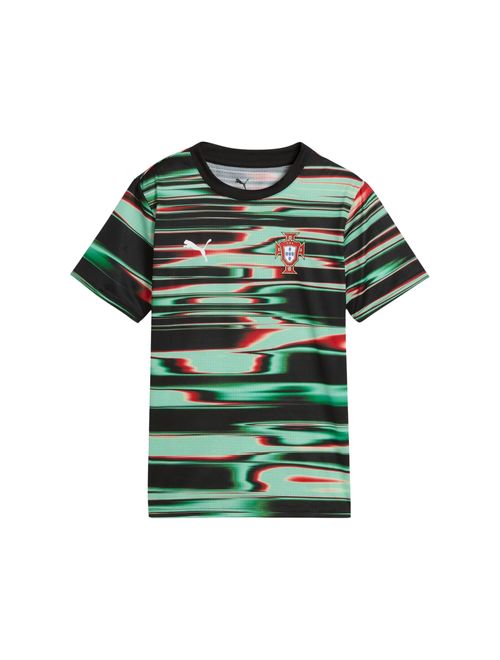 Camisa Portugal 25/26 Puma Pré Jogo Infantil - Verde/Preta