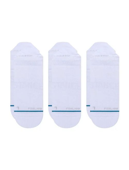 Kit Meia Stance Prime Tab Invísivel 3 Pares Masculina - Branca