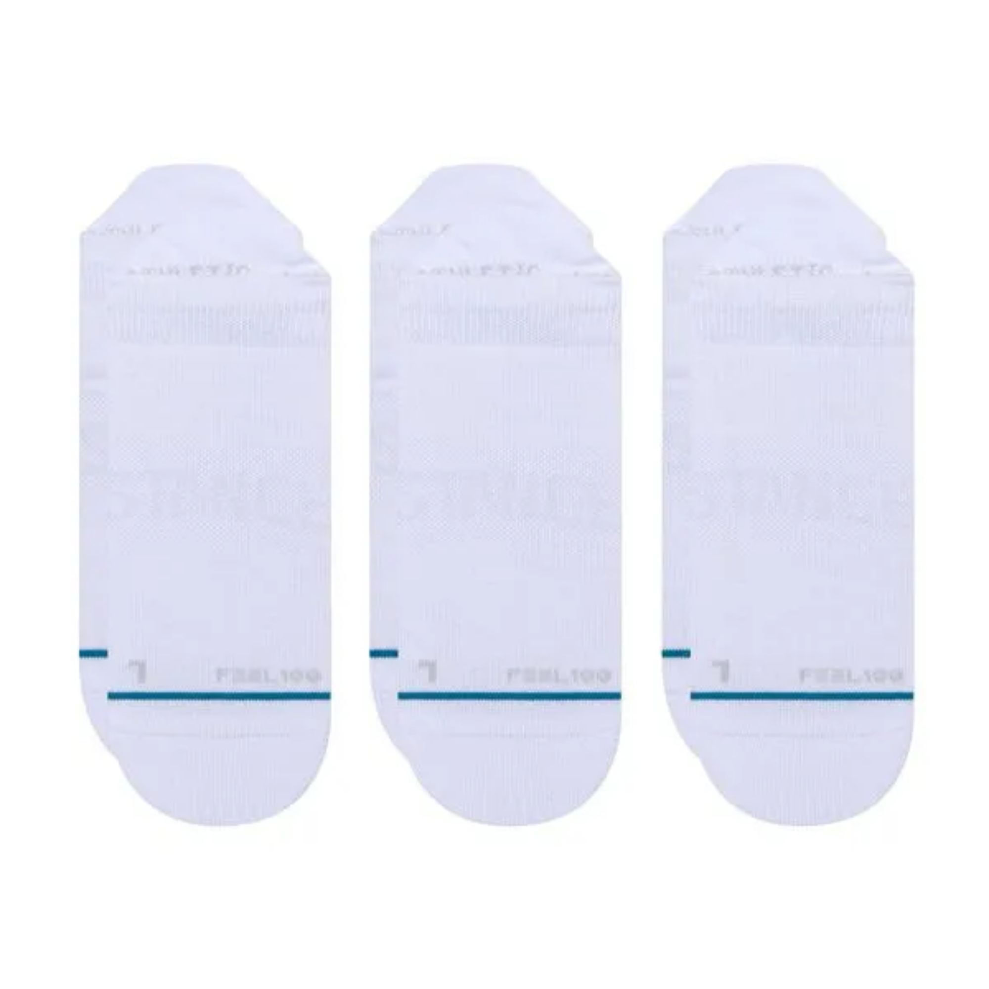 Kit Meia Stance Prime Tab Invísivel 3 Pares Masculina - Branca