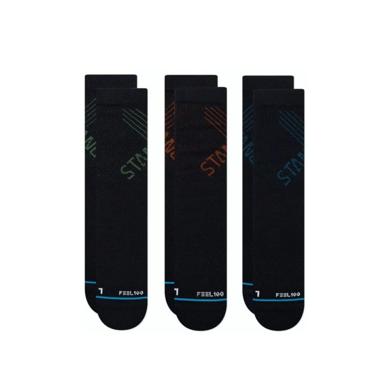 kit-meia-stance-prime-crew-cano-alto-3p-masculina-preta