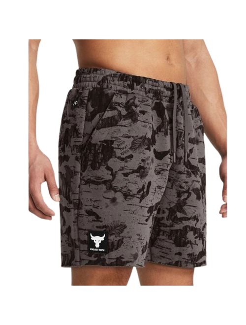 Shorts Under Armour Project Rock Essential Fleece Masculino - Marrom