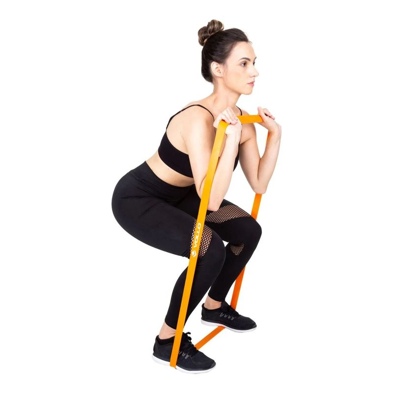 faixa-elastica-vollo-super-band-extensor-nivel-medio-32mm-unissex-laranja